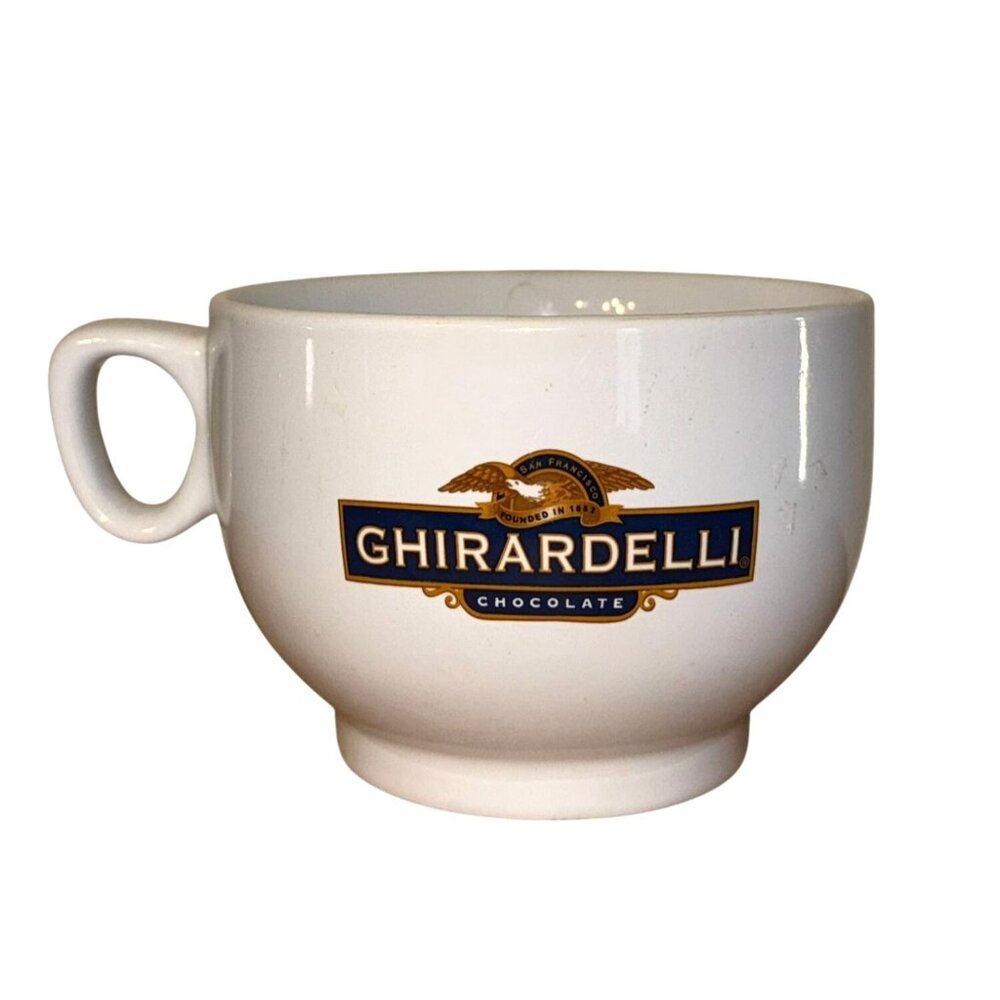 Ghirardelli White Ceramic Chocolate Mug